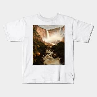 The Falls of the Tequendama near Bogota, New Granada by Frederic Edwin Church Kids T-Shirt